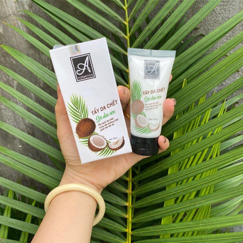 Tẩy Da chết Sợi Dừa Non Acosmetics, Tẩy sạch Da Chết, Loại Bỏ da Sần Sùi trên mặt, cung cấp dưỡng ẩm Cho da 50ml