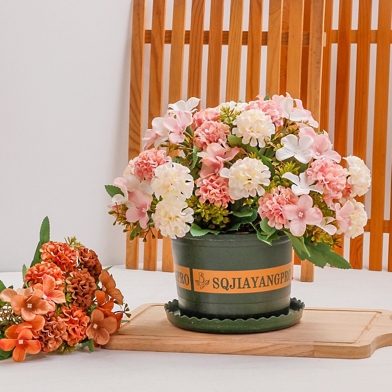 Hoa giả - Bó Hoa cẩm tú cầu lụa cao cấp mix nhiều loại trang trí nhà cửa, chụp ảnh cưới siêu xinh