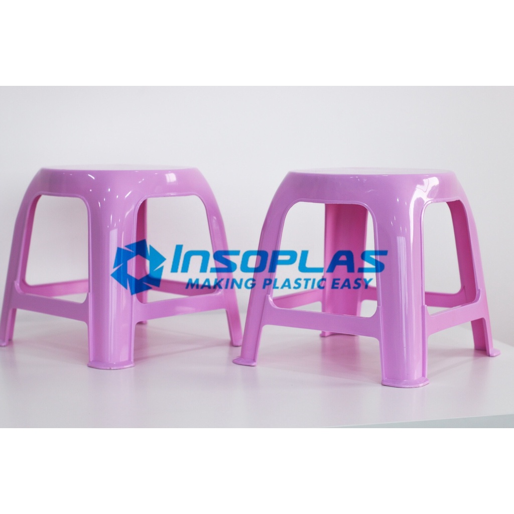 Ghế nhựa lùn/ Plastic stool INSOPLAS - 285 x 285 x 260 (mm)