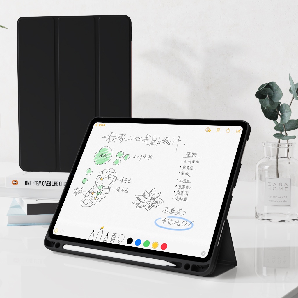 Ốp Máy Tính Bảng Có Khay Đựng Bút Cho 2021 iPad PRO 12.9 2020 PRO 12.9 inch A2229 A2233 A2232 A2069 A2378 A2461 A2379 A2462