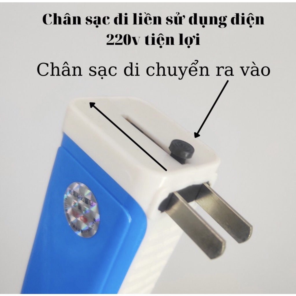 Đèn pin sạc cầm tay 2 chế độ sáng, đèn pin có thêm 8 bóng Led tiện dụng