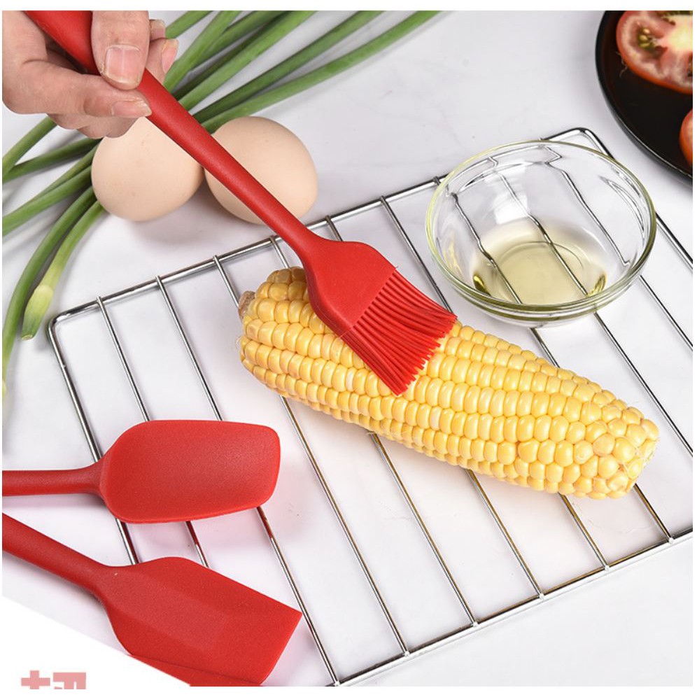 Bộ Spatula Làm Bánh - Phới vét trọn bộ dụng cụ cơ bản - Dao chà láng silicon GB028