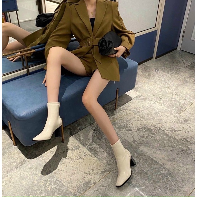 Boot lửng gót trụ 7P - Fullbox