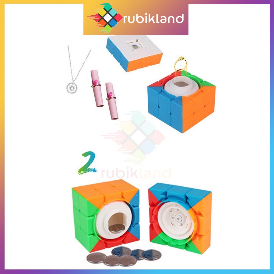 Rubik YuXin Treasure Box 3x3 Rubic Biến Thể Hộp Quà Tặng 3 Tầng Đồ Chơi Trí Tuệ