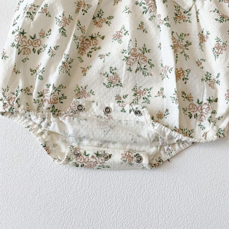 Bộ Áo Liền Quần In Hoa Thời Trang Mùa Thu Cho Bé Gái