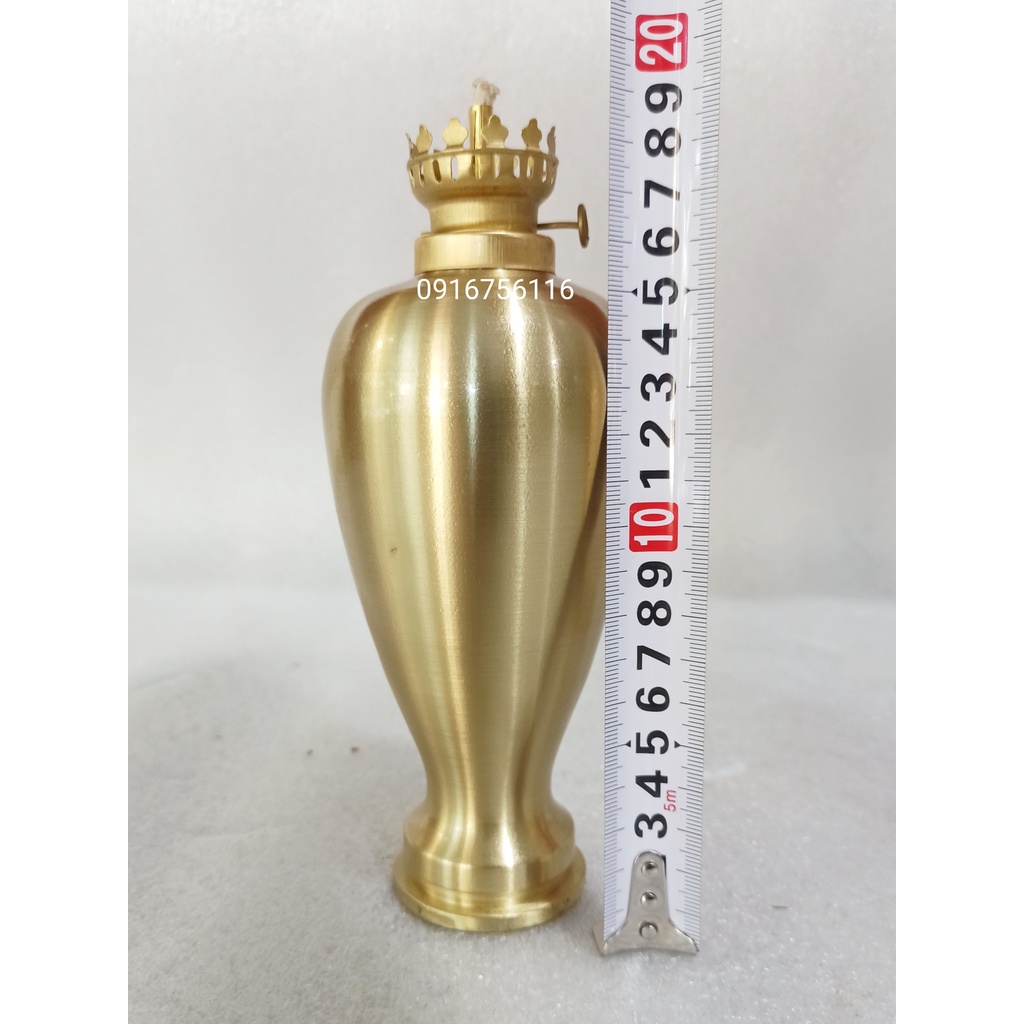 Đèn Dầu, Đèn Thờ, Đèn Đồng, Đèn Dầu Đồng Vàng cao 28cm cả bóng, Đèn thờ Đèn Dầu Thờ Cúng