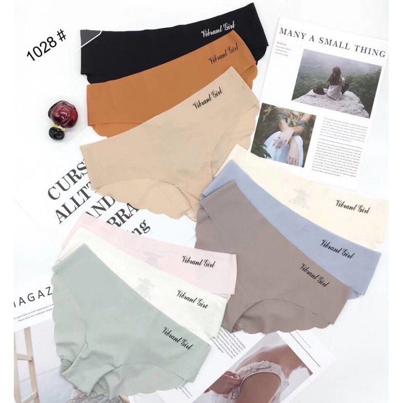 SET 3 Quần lót nữ đúc su cao cấp viền lượn sóng thun lạnh sexy dễ thương LOTNU09