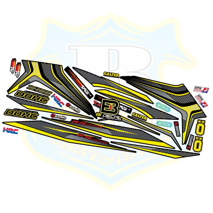 ( Quí khách vui lòng mang ra tiệm cho thợ dán ) Tem winner vàng đen