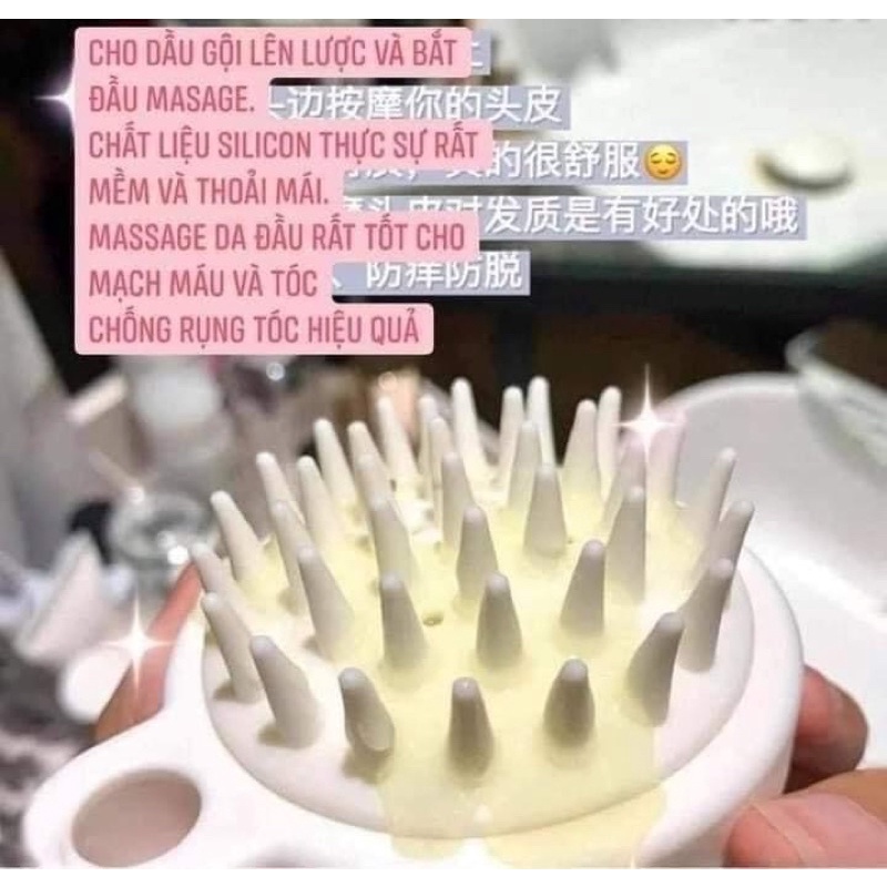 LƯỢC GỘI ĐẦU SILICON XUẤT NHẬT LÀM SẠCH DA ĐẦU GẤP 10 LẦN