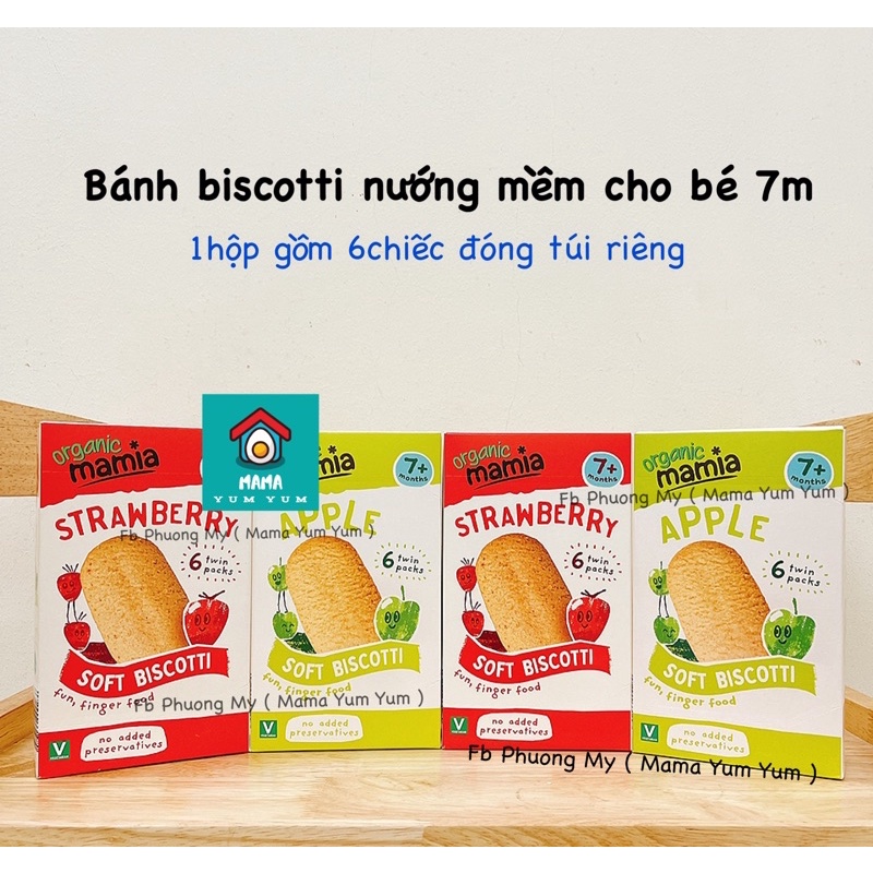 Date 7,10/2022 Bánh snack ăn dặm Organic Mamia cho bé 7 tháng của UK Anh