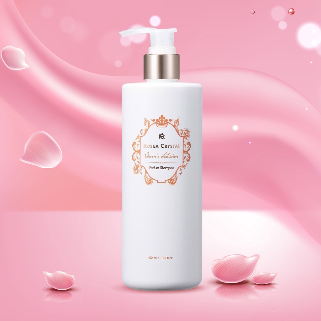 Dầu gội Rosea Crystal Queen's Seduction Parfum Shampoo lưu hương, kích thích mọc tóc 400ml