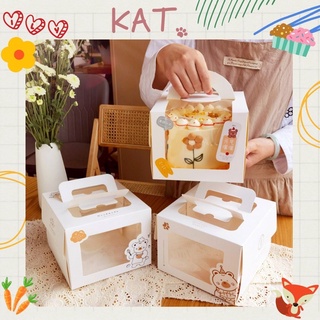 Hộp Đựng Bánh Sinh Nhật  - Bánh Ngọt Hình Gấu Phong Cách Hàn Quốc Cực Kỳ Dễ Thương - KAT Official Store