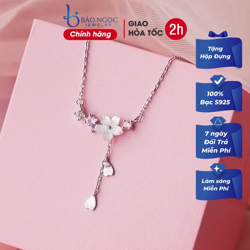 Dây Chuyền Bạc Nữ Cánh Hoa Mong Manh Db2626 - Bảo Ngọc Jewelry