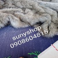 Thảm lông thú màu xám alaska