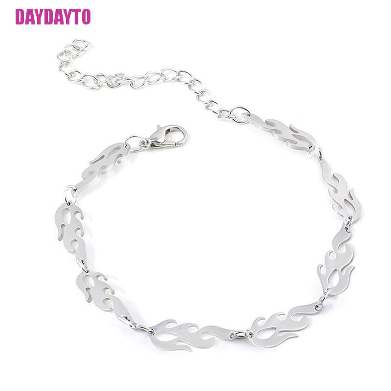 Vòng Cổ Choker Kim Loại Hình Ngọn Lửa Phong Cách Punk Hip Hop