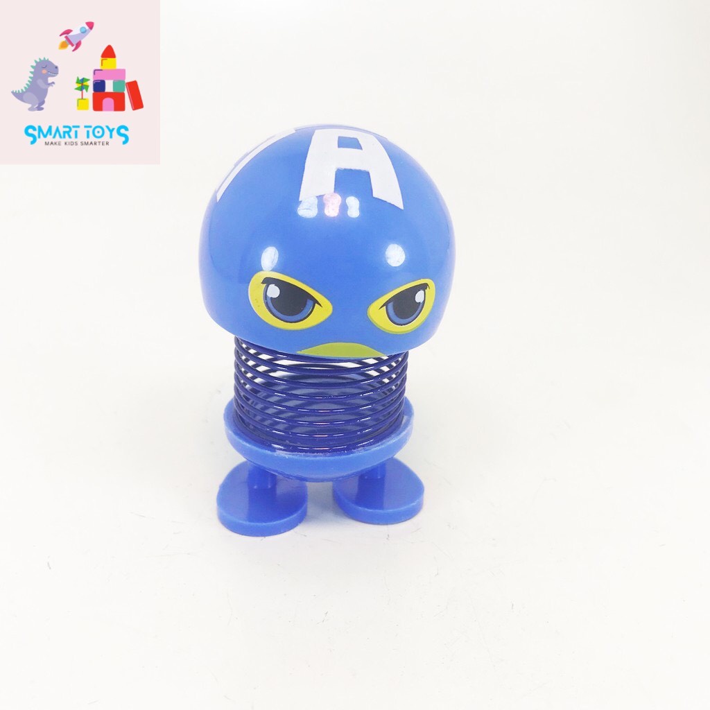 Thú Nhún Emoji Lò Xo siêu anh hùng Marvel Trang trí bàn làm việc, xe