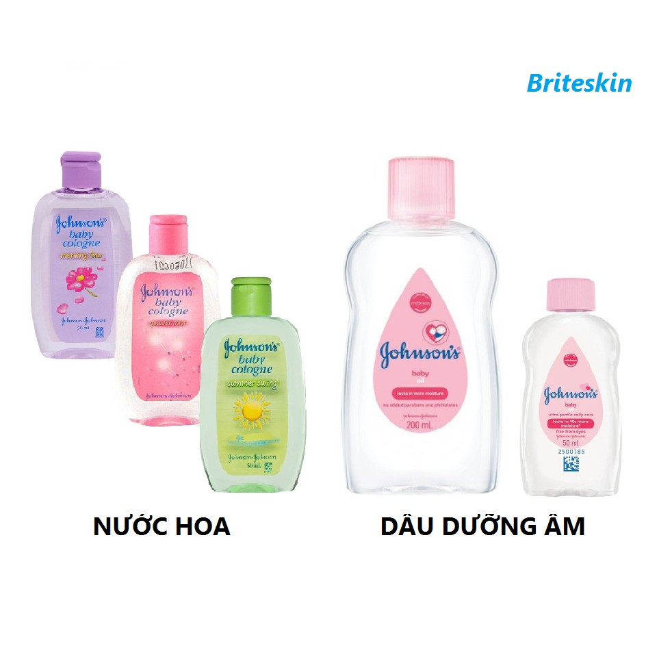 Dòng Dầu Massage Dưỡng Ẩm Và Nước Hoa Johnson's Baby Oil 200ml, 50ml