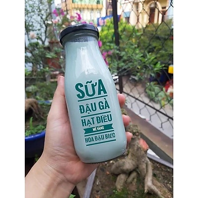 Combo 3 Lọ Thủy Tinh Nắp Thiếc 310ml Đựng Sữa Hạt, Nước Ép Trái Cây