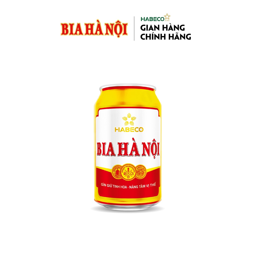 HỎA TỐC HÀ NỘI - COMBO 2 Thùng 24 lon Bia Hà Nội –  HABECO (330ml/lon)