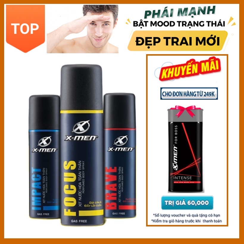 Xịt Khử Mùi Toàn Thân Hương Nước Hoa Không Gas Xmen 100ml [Hàng công ty chính hiệu]