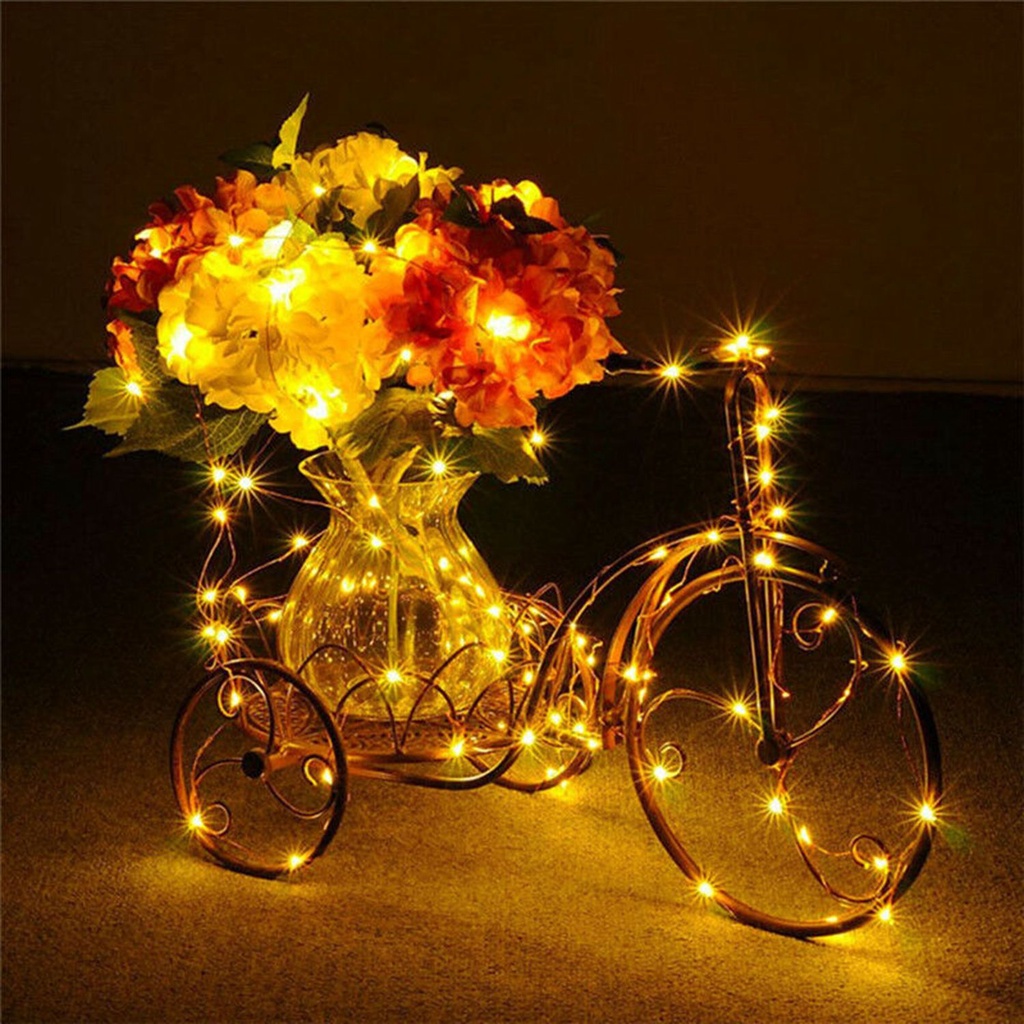 Dây đèn LED 10/ 20/ 30 bóng bằng đồng tùy chọn màu sắc dùng trang trí tiệc