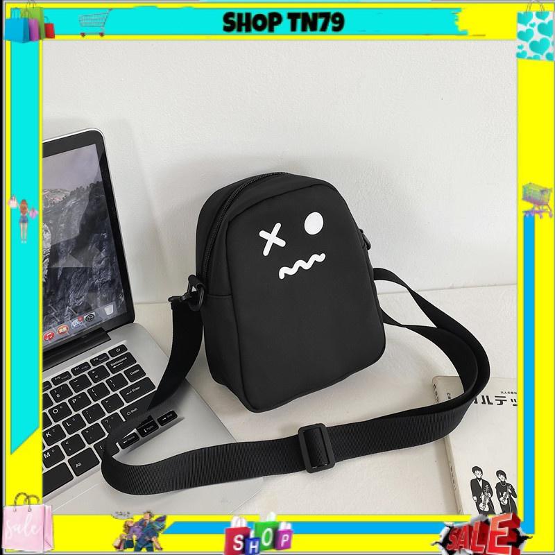 Túi đeo chéo nam nữ vải canvas cá tính đi chơi giá rẻ dễ thương TÚI &amp; BALO SHOP TN79