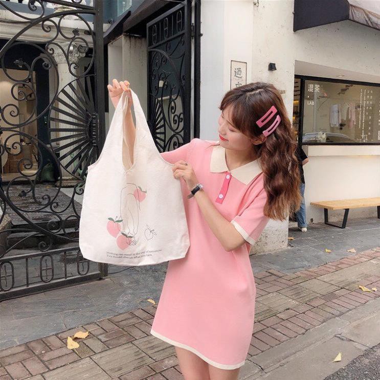 [ GIẢM KỊCH SÀN ]Túi tote vải bố đựng đồ canvas đeo chéo phong cách Hàn Quốc TX21