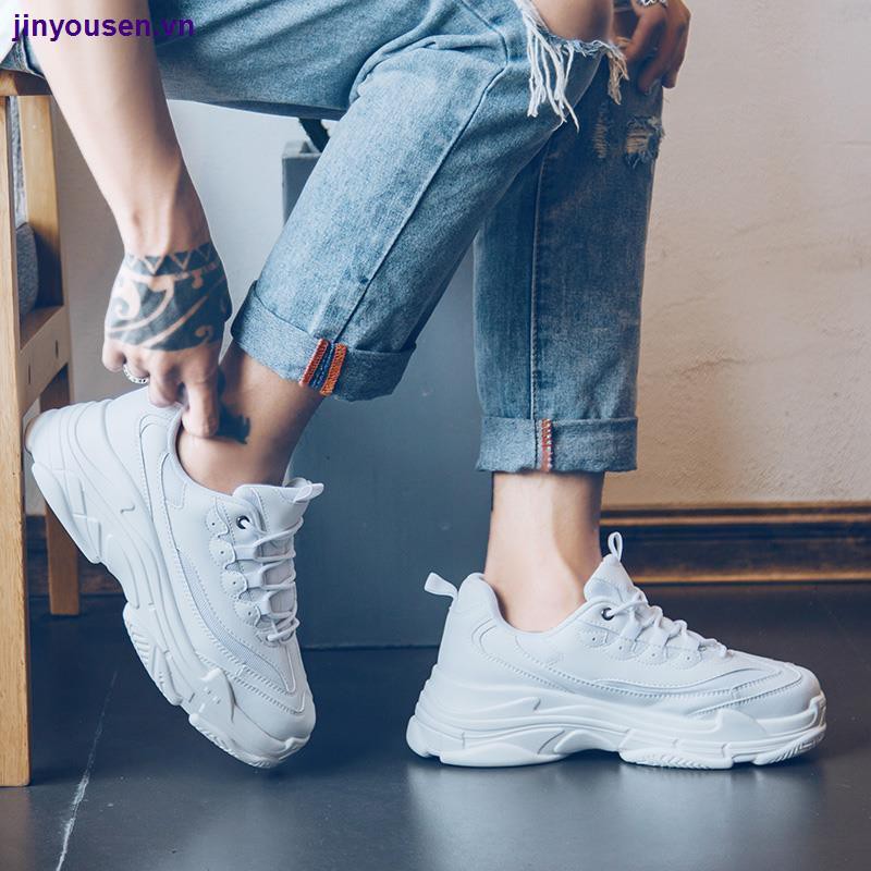 Giày thể thao đế dày tăng chiều cao phong cách Harajuku Hàn Quốc năng động cho nam