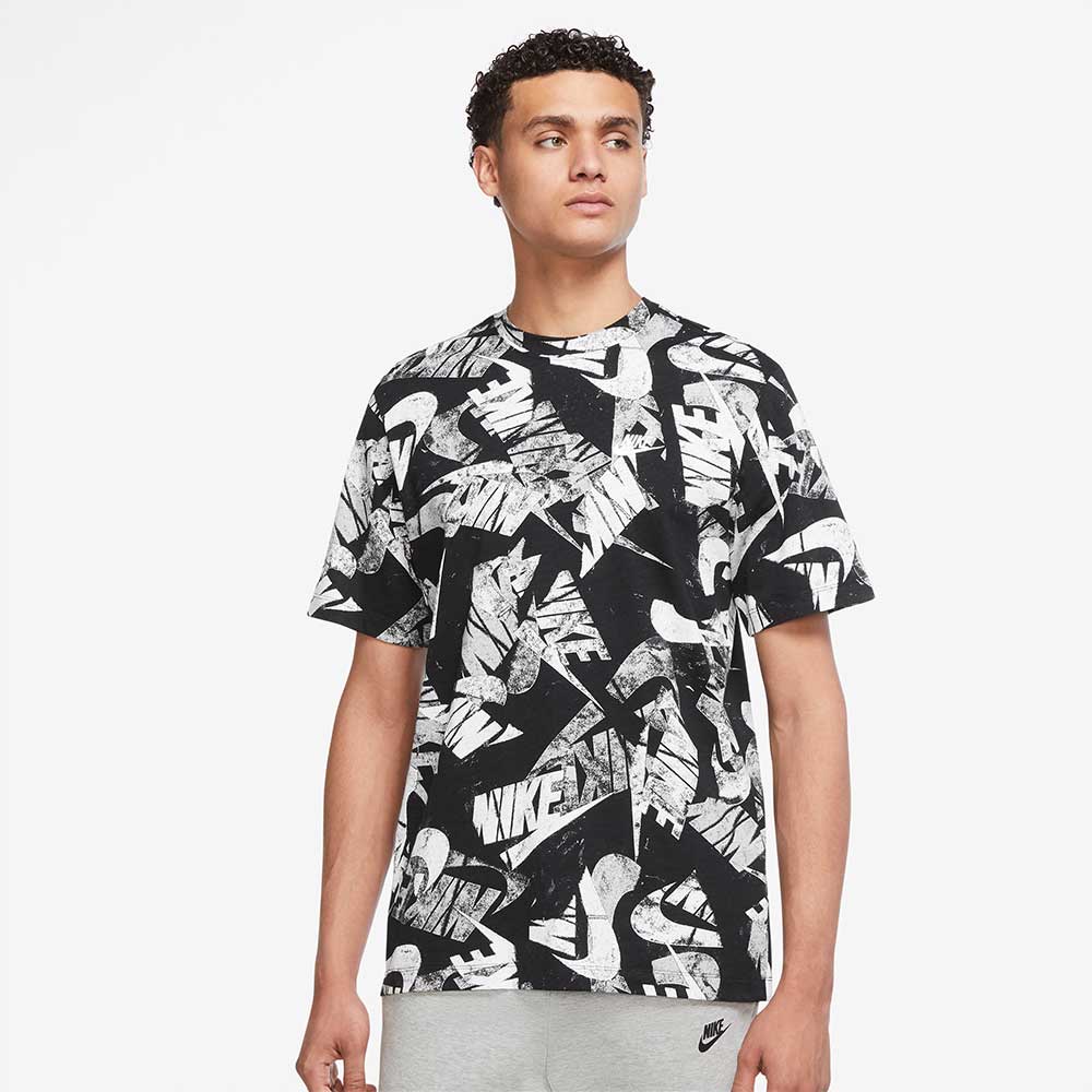 ÁO THUN THỂ THAO NAM SWOOSH PRINTED - ĐEN