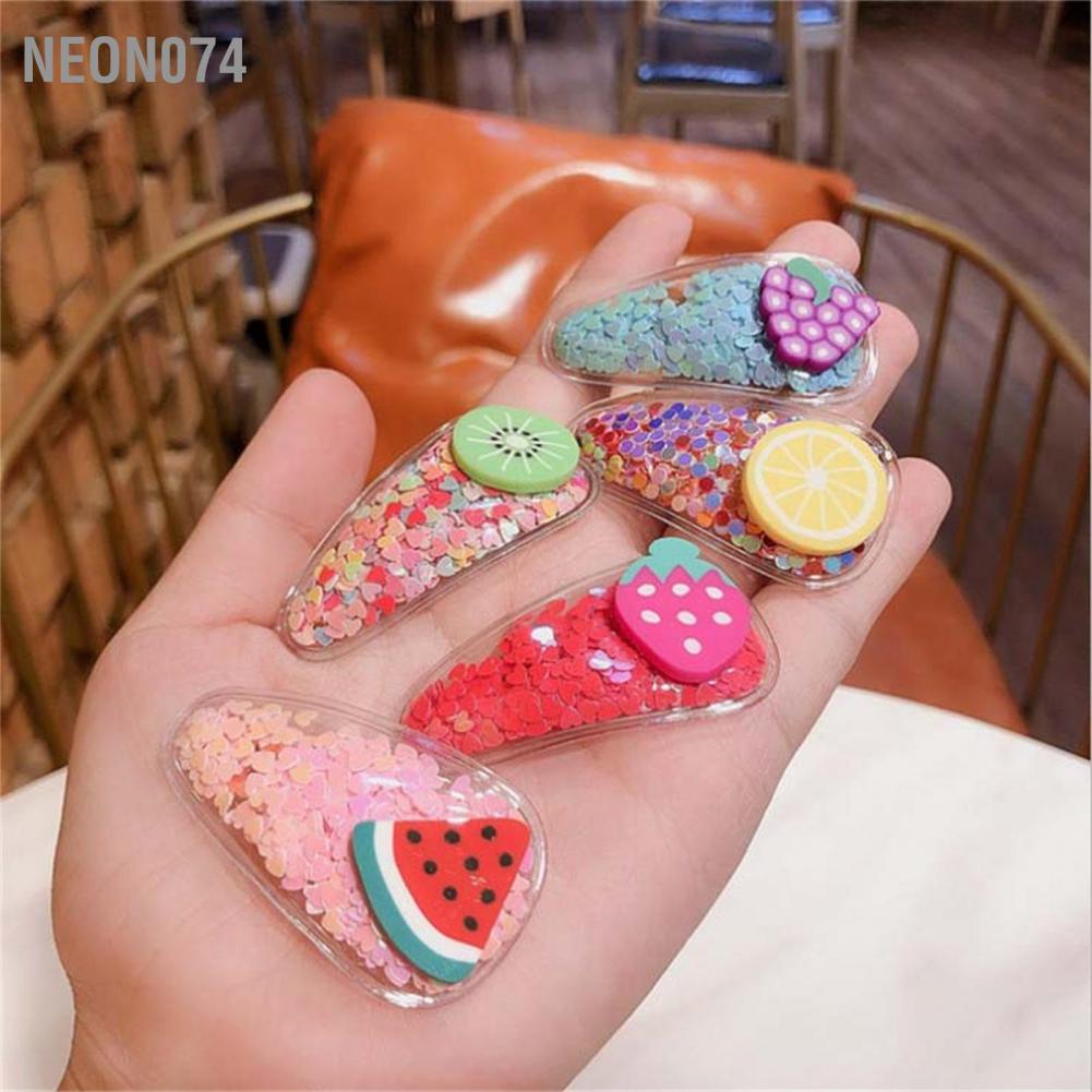 Neon074 Neon074 Chụp ảnh Kẹp tóc Trái cây trong suốt Ngọt ngào Phụ kiện tạo kiểu Barrette cho nữ sinh tiệc tùng Kỳ nghỉ