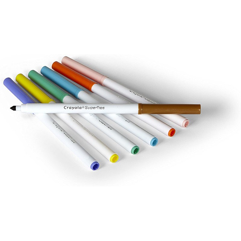 Bút lông màu Crayola Super Tips 10 màu - 20 màu rửa được dễ dàng