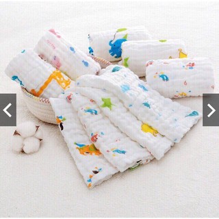 Sỉ 10 khăn mặt sợi tre 6 lớp cho bé yêu