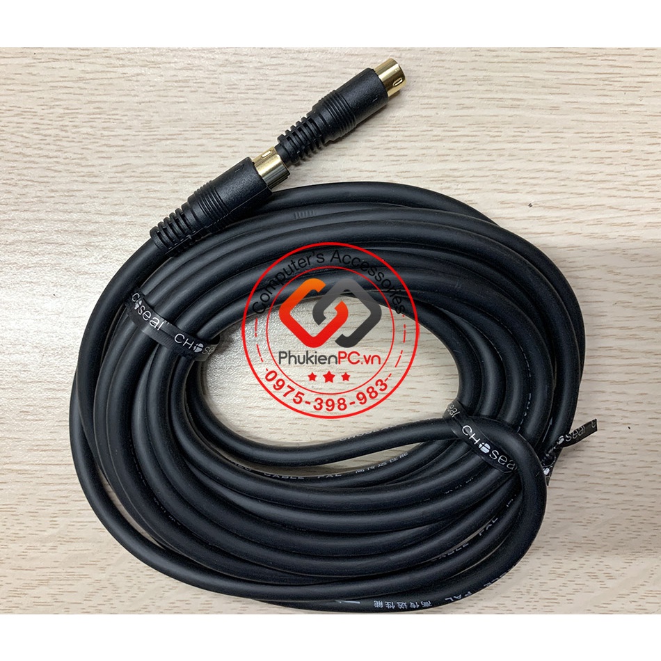 Dây cáp S-Video to S-video dài 5M (đầu tròn, 4 chân cắm) chuyên dùng truyền hình ảnh máy siêu âm, nội soi y tế