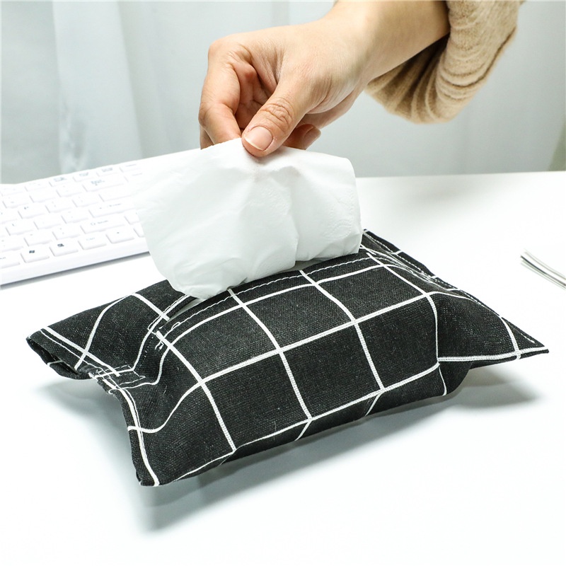 Túi Đựng Khăn Giấy Ăn Vải Lanh Cotton Phong Cách Nhật Bản