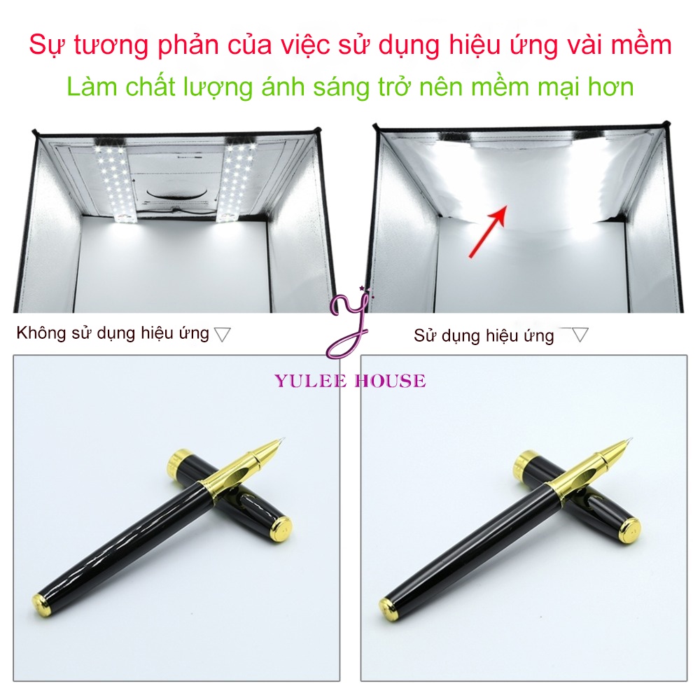 HỘP CHỤP ẢNH SẢN PHẨM PULUZ SIZE 60*60CM - TẶNG KÈM PHÔNG NỀN - BẢO HÀNH