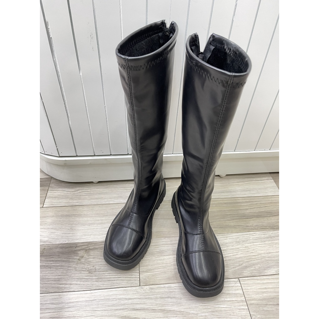 GIAY03 - BOOTS TRƠN DA MỀM LÓT LÔNG KHOÁ SAU