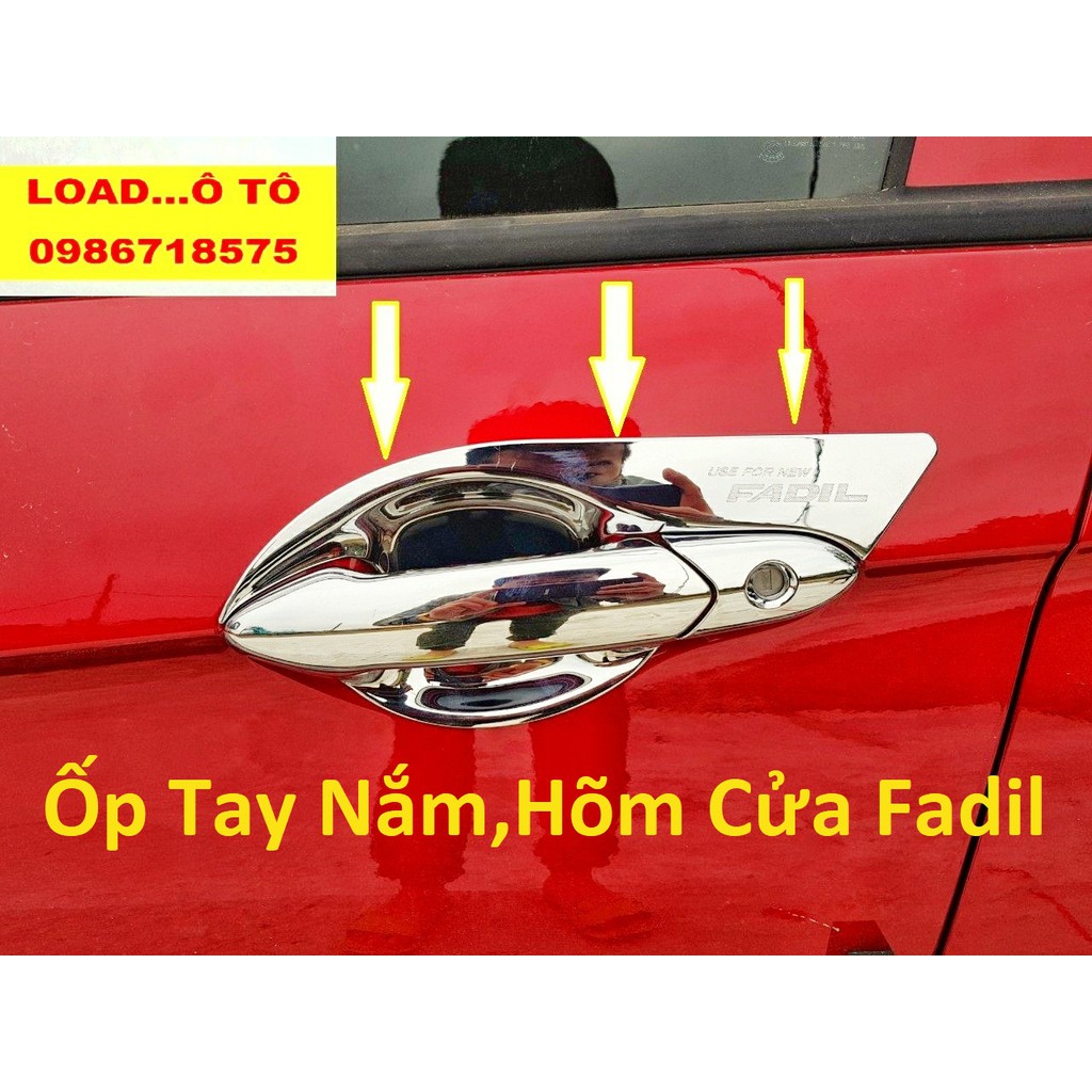 Ốp Tay Nắm, Hõm Cửa Xe Vinfast Fadil 2022-2019 Mạ Crom Sang Bóng