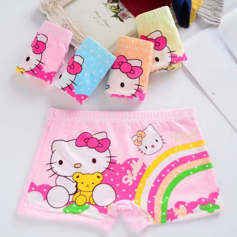 4 cái Hộp Phim Hoạt Hình Cô Gái Đồ Lót Bông Chidren Đồ Lót Chuột Minnie In Ấn Quần Lót Trẻ Em Quần Lót Ngắn Cô Gái Quần Lót