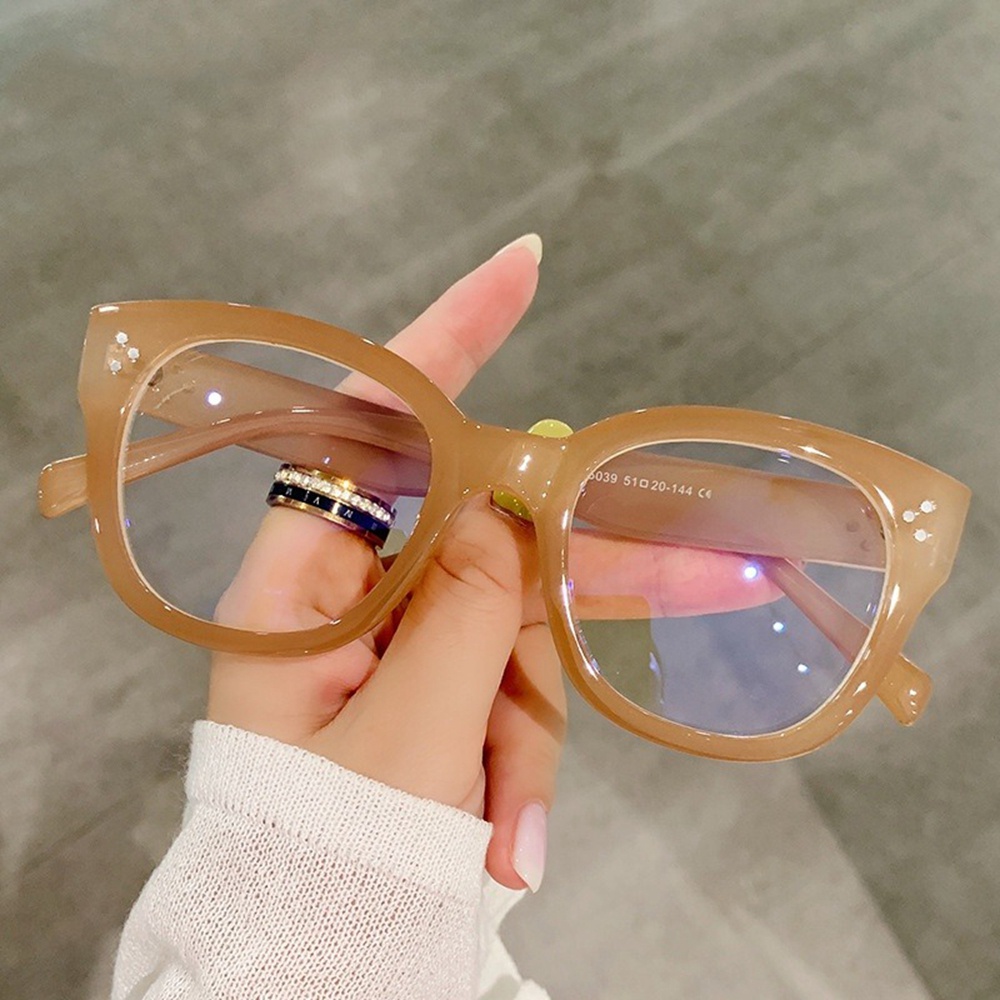 Kính Mát Gọng Nhựa PC Trong Suốt Bảo Vệ Mắt Chống Tia Uv Phong Cách retro