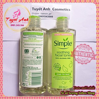 [Auth-Date mới] Combo Simple - Sữa rửa Mặt, Toner, Tẩy Trang Simple