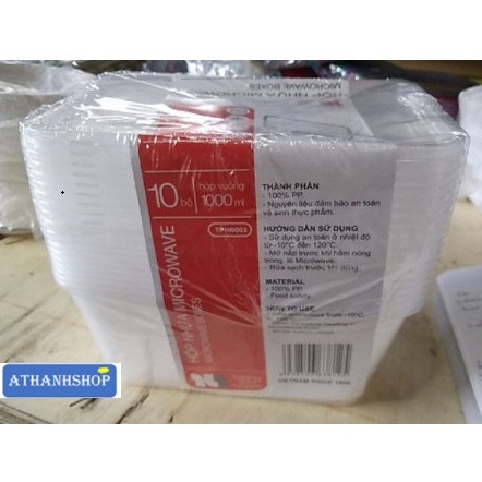 🌀SHIP HỎA TỐC1H🌀HỘP NHỰA SIÊU MỎNG CÓ NẮP SET 10 ĐỰNG THỰC PHẨM THUẬN LỢI (dùng được trong lò vi sóng)