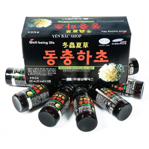 Nước đông trùng và nước hồng sâm Hàn Quốc 100ml x 10 chai
