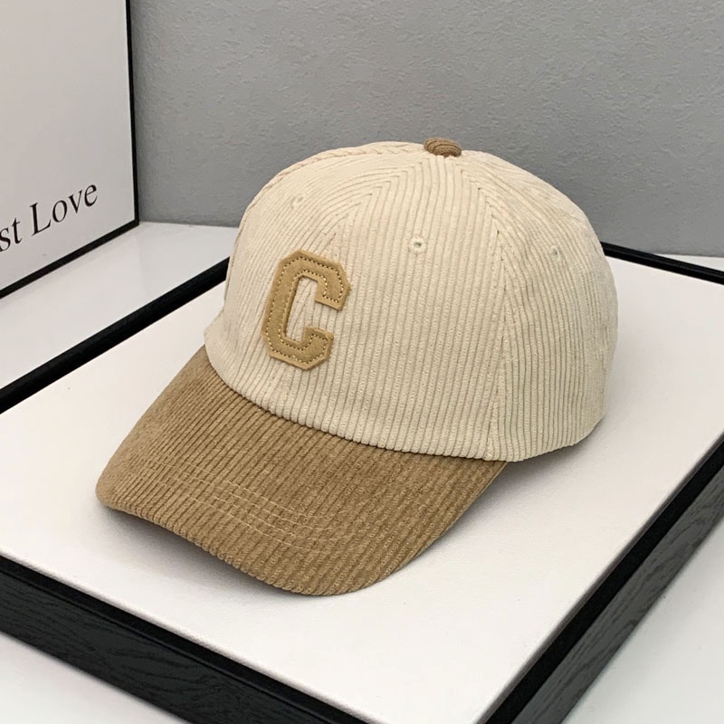 Mũ Lưỡi Trai Vải Nhung In Chữ C Thời Trang Thu Đông Cho Các Cặp Đôi