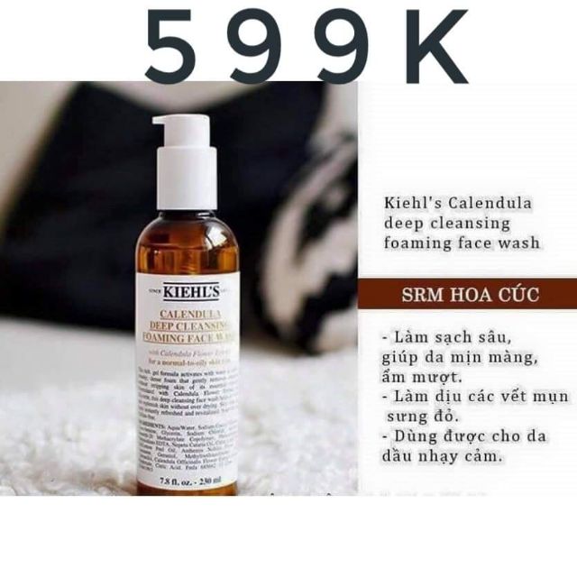 Sữa rửa mặt Kiehl’s hoa cúc Calendula Deep Cleansing Foaming Face Wash