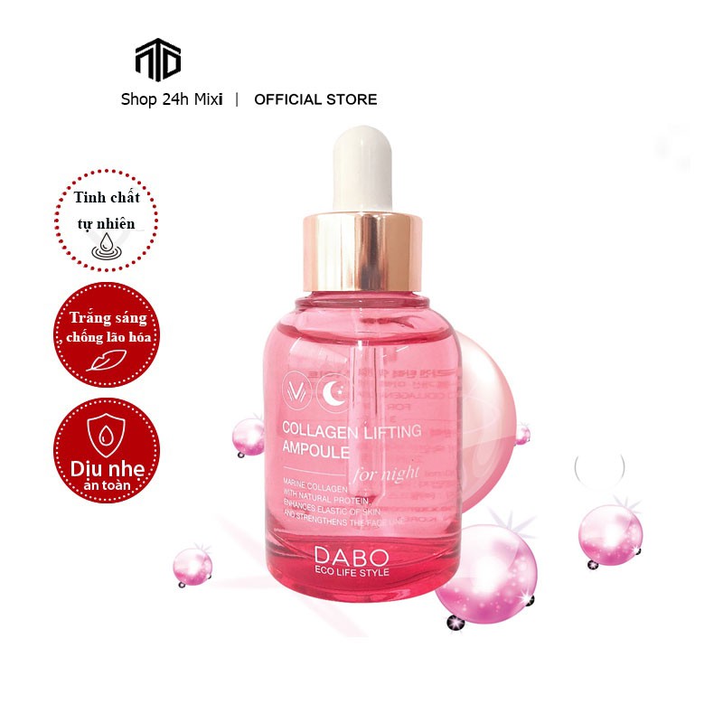 Tinh chất Cao cấp Collagen nâng cơ , chống lão hóa ban đêm - DABO Collagen Lifting Ampoule 30ml - Hàng Chính Hãng