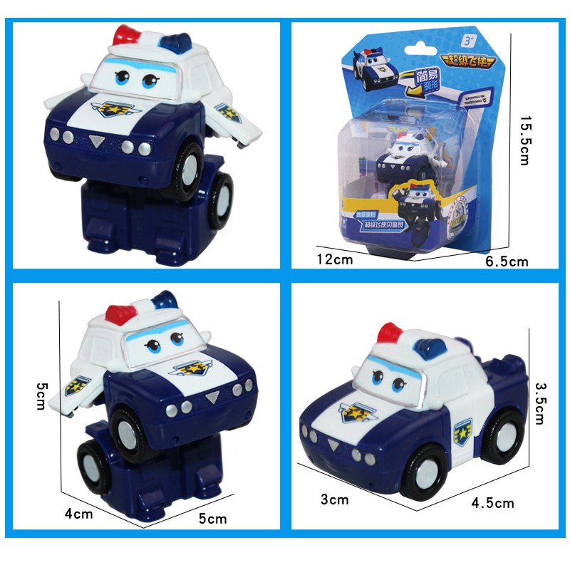 Super Wings Đội bay siêu đẳng Robot biến hình máy bay mini - Kim Team Cảnh Sát