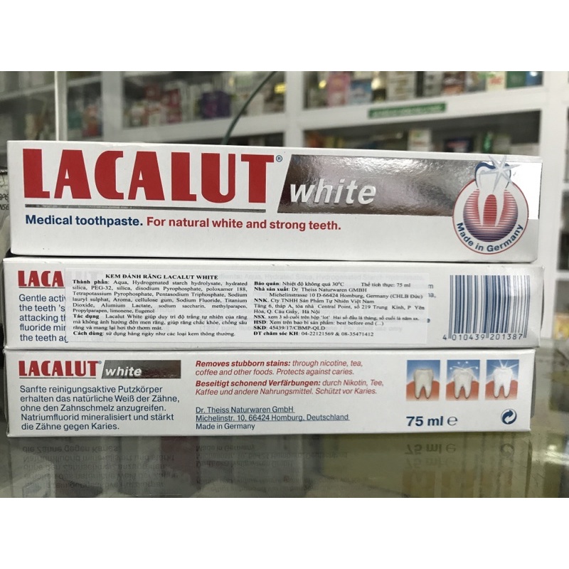 Kem đánh trắng răng Lacalut white