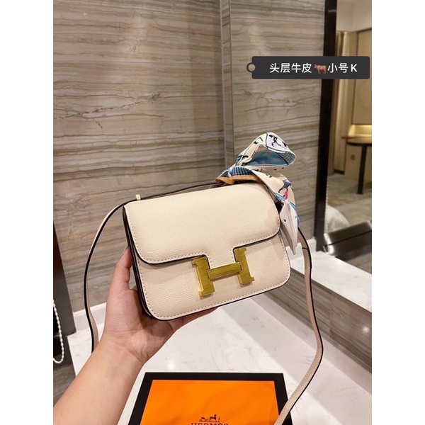 Túi xách hẻmes khoá chữ H chất da thạt sz 18