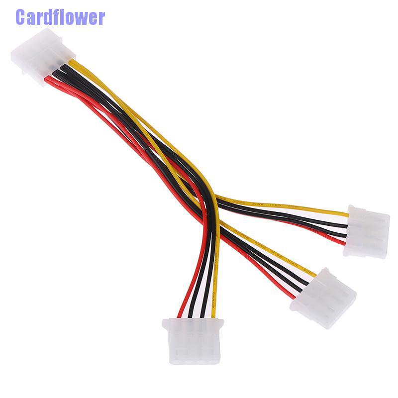 Cardflower  4 Pin IDE 1-to-3 Molex IDE Female Power Supply Splitter Exentsion Adapter Cable