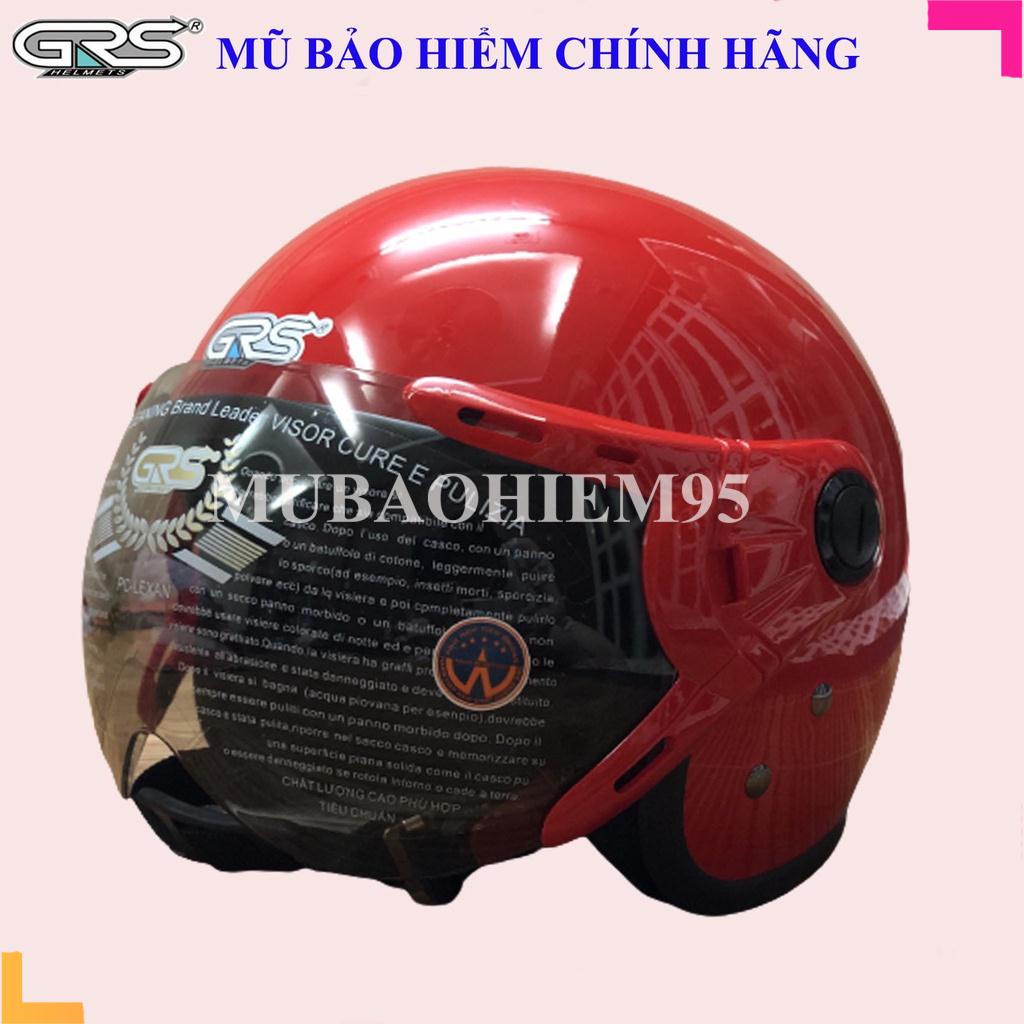 ♥️ Shop Uy Tín ♥️ MŨ BẢO HIỂM 3/4 ĐẦU CÓ KÍNH CHE MẮT GRS CHÍNH HÃNG - A368 KÍNH